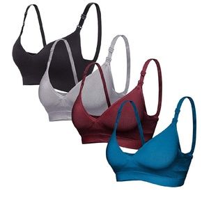 Women's Seamless Nursing Maternity Bras set of 4